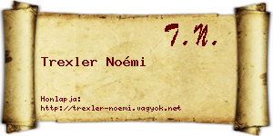 Trexler Noémi névjegykártya